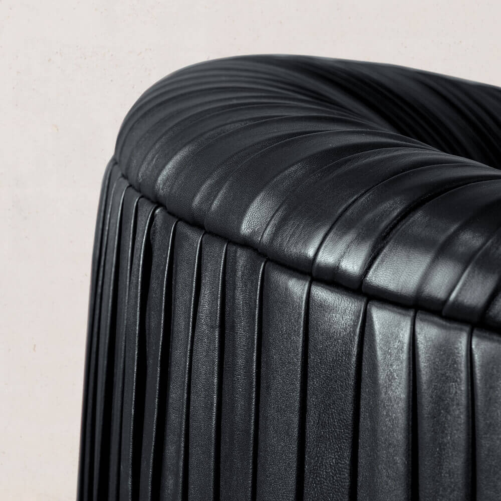SOUFFLE SWIVEL CLUB CHAIR - RUCHED