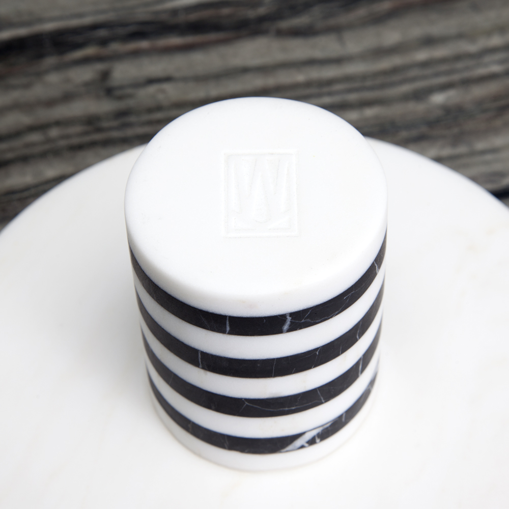 MELANGE SMALL ENTERTAINING PLATE - WHITE/BLACK