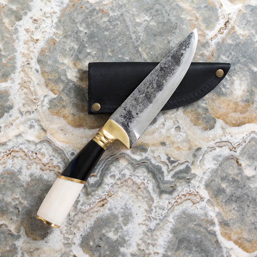 POGLIA KNIFE - SMALL BONE & HORN STRIPE