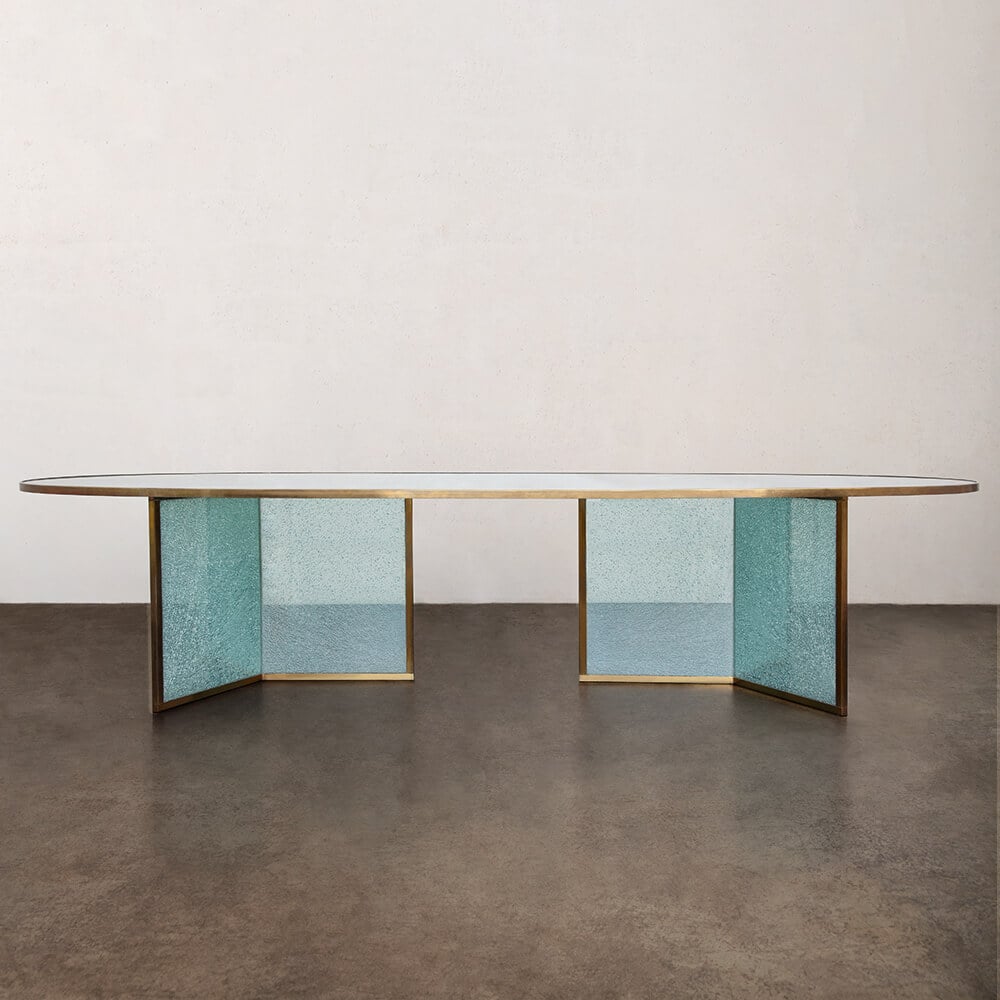 Superluxe Racetrack Fractured Table