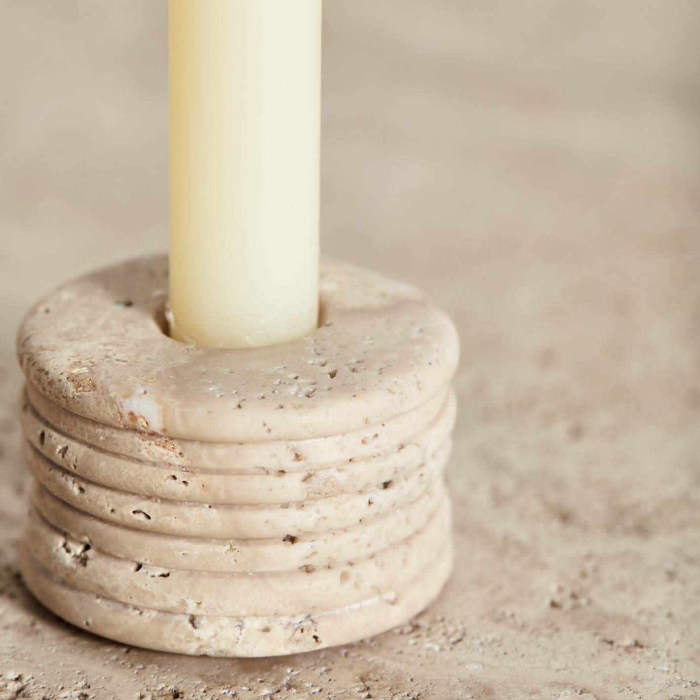 Ribbed Small Candle Holder