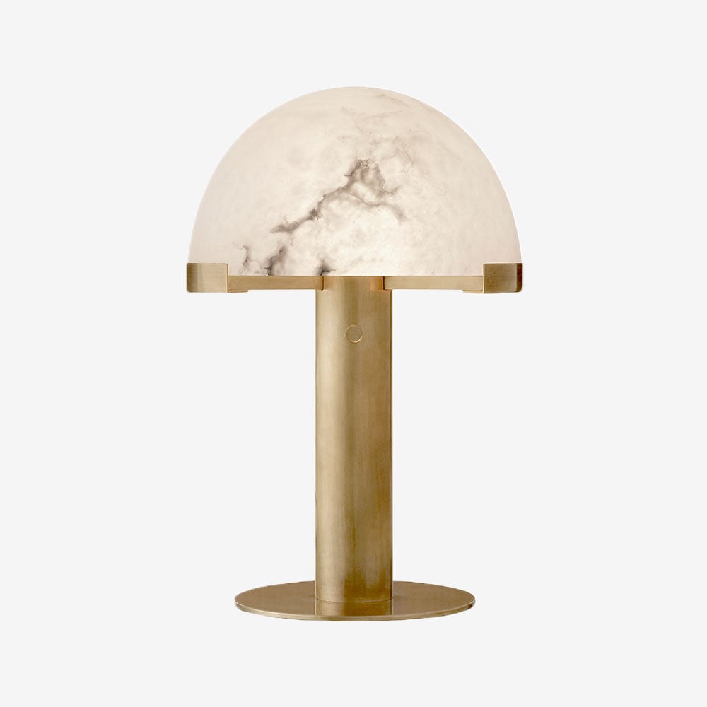 MELANGE DESK LAMP - BRASS w/ ALABASTER image number 0
