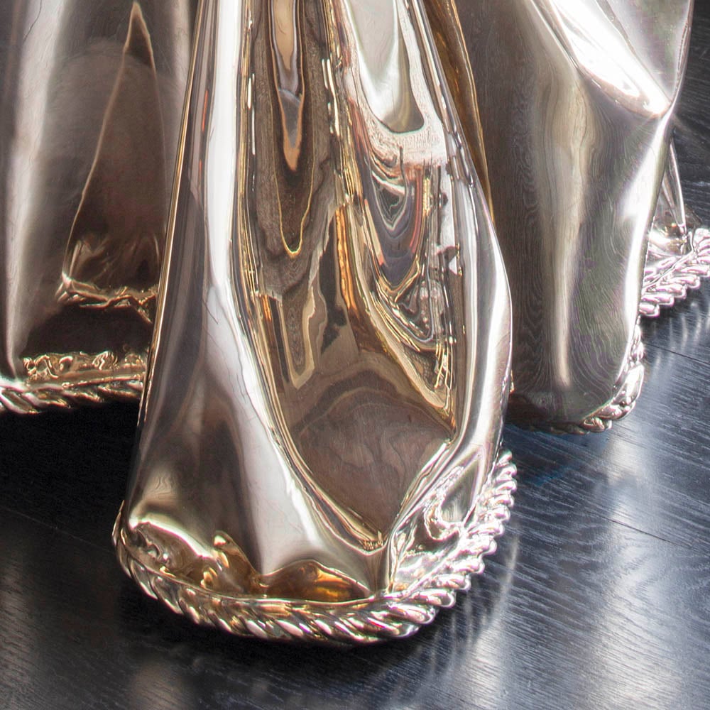 CALIA BRONZE DRAPED CHAIR image number 5