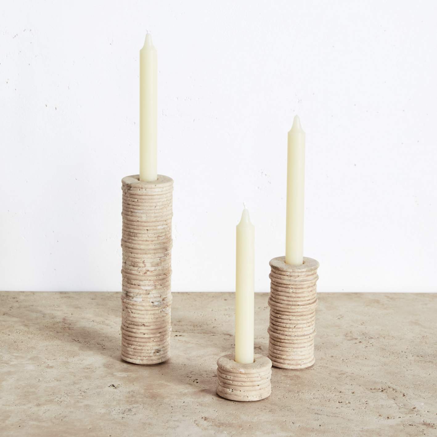 Ribbed Medium Candle Holder image number 4