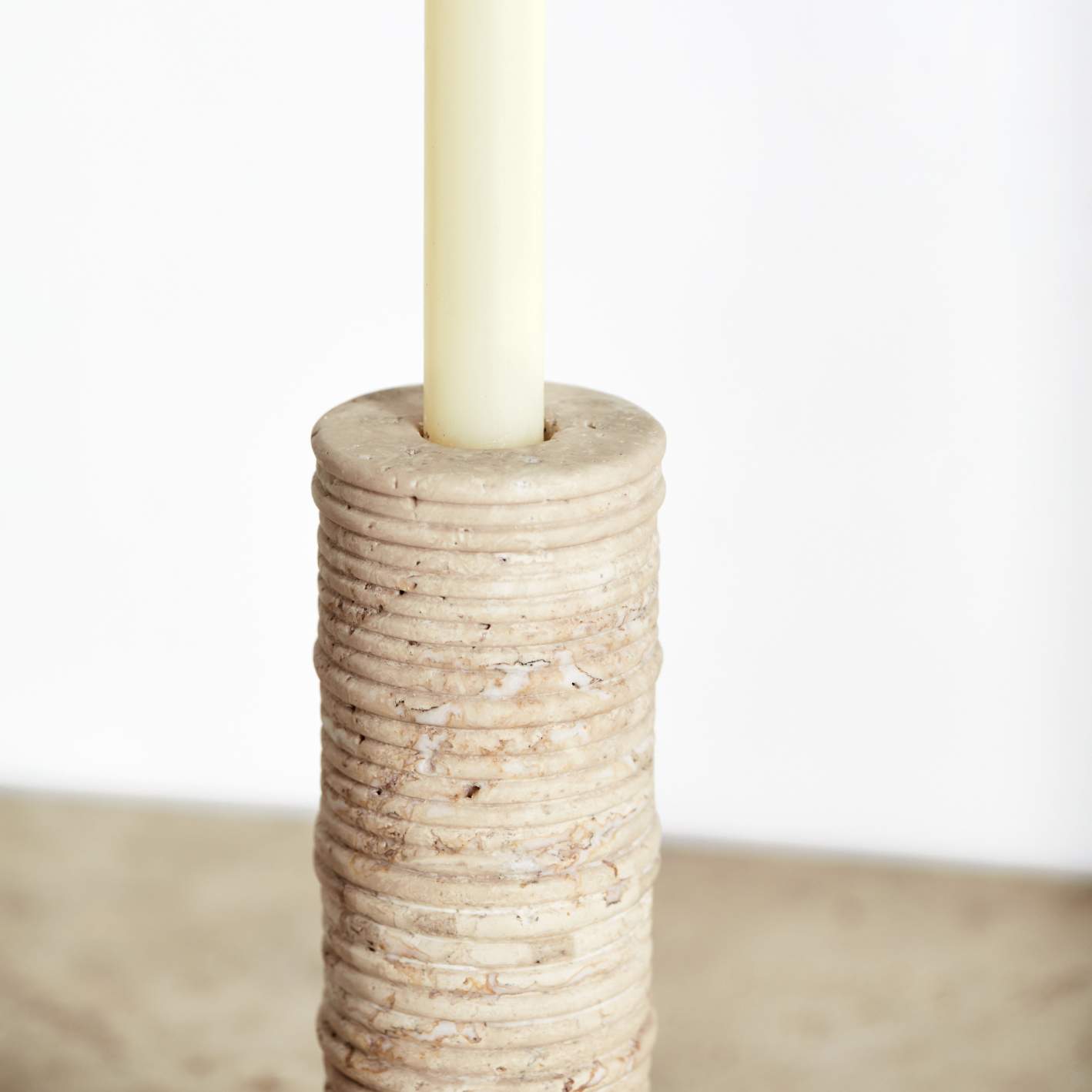 Ribbed Large Candle Holder image number 2