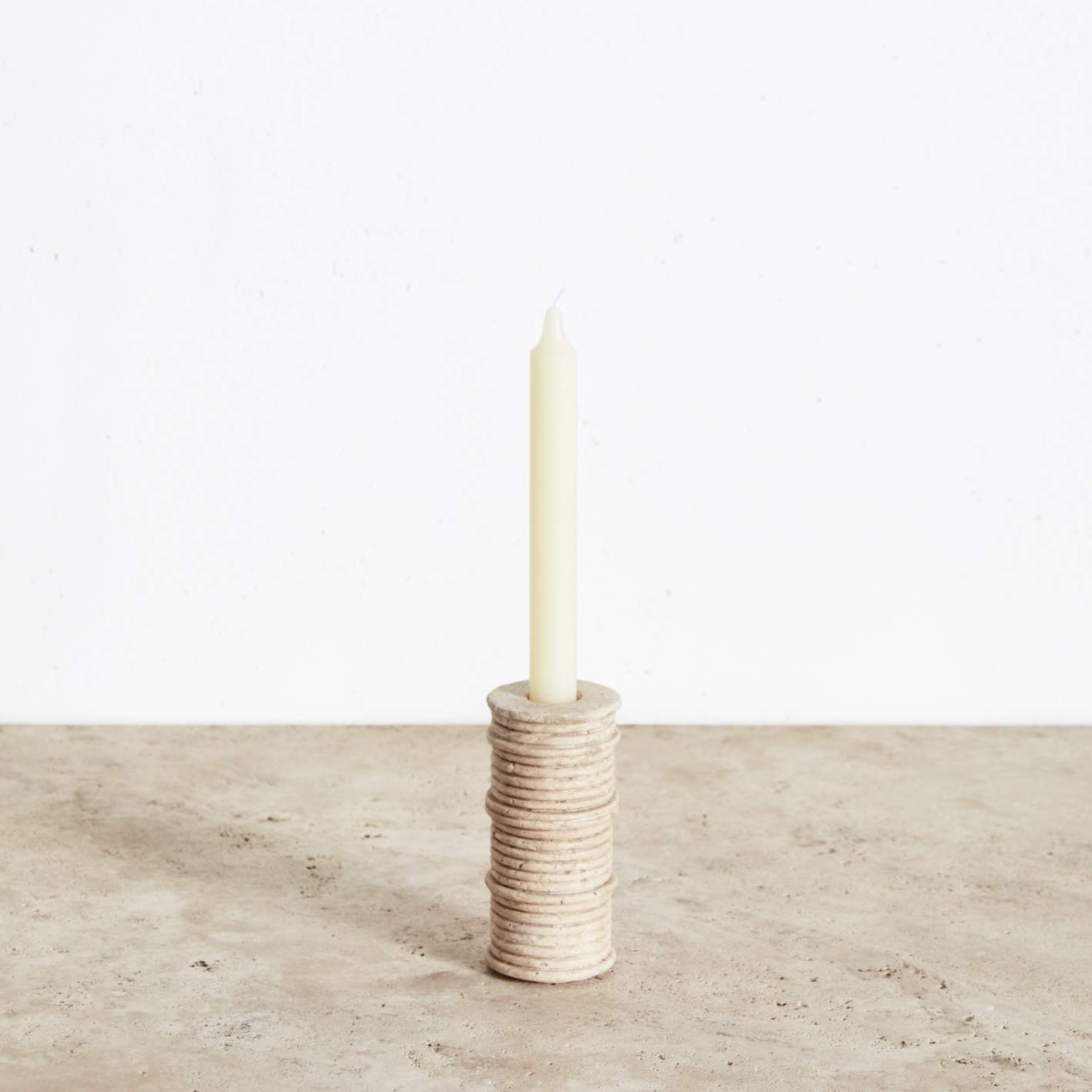 Ribbed Medium Candle Holder image number 0