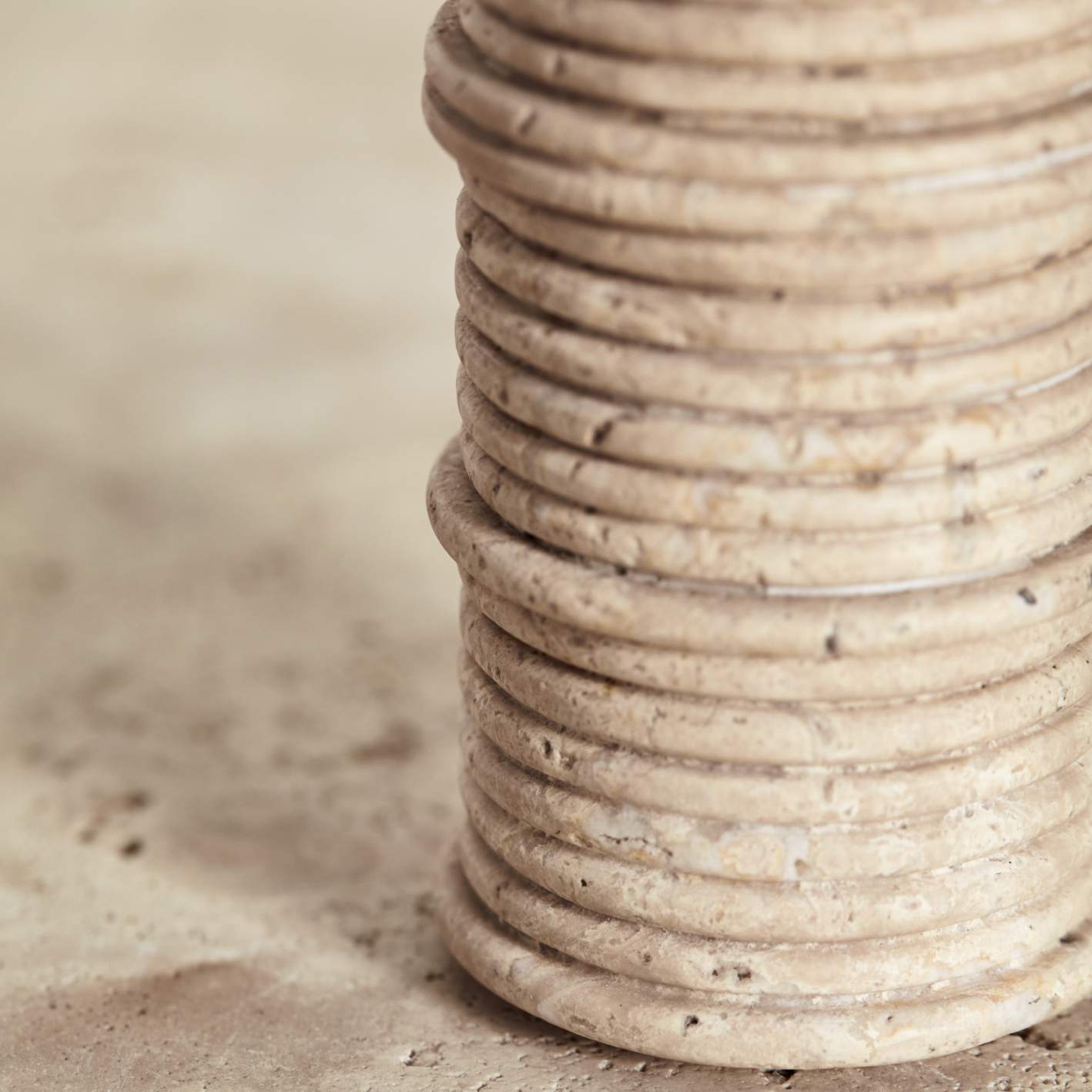 Ribbed Medium Candle Holder image number 3