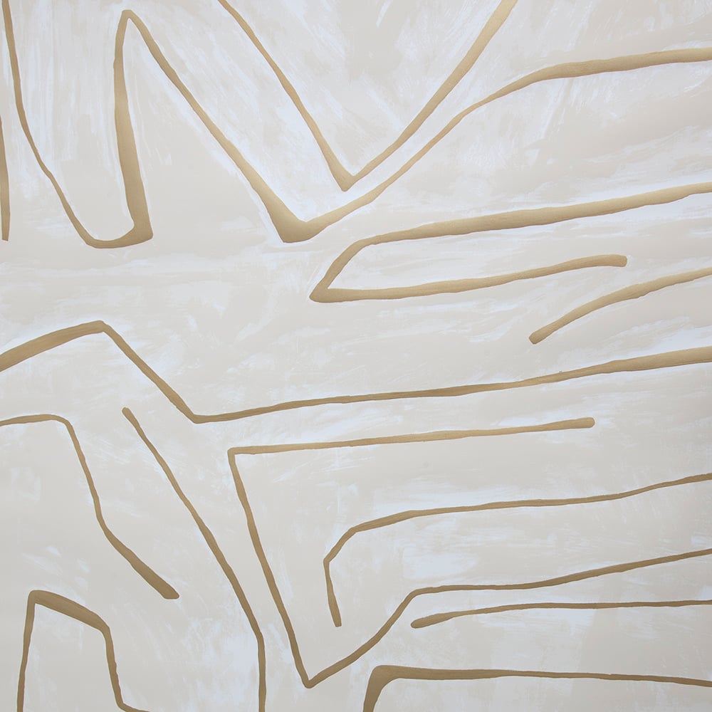 GRAFFITO WALLPAPER ROLL - IVORY GOLD image number 0