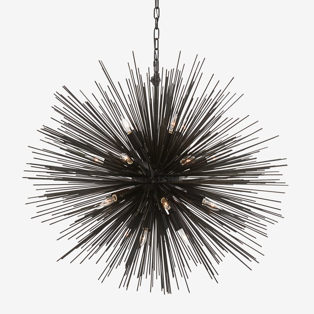 STRADA ROUND LARGE PENDANT - BURNISHED SILVER LEAF image number 1