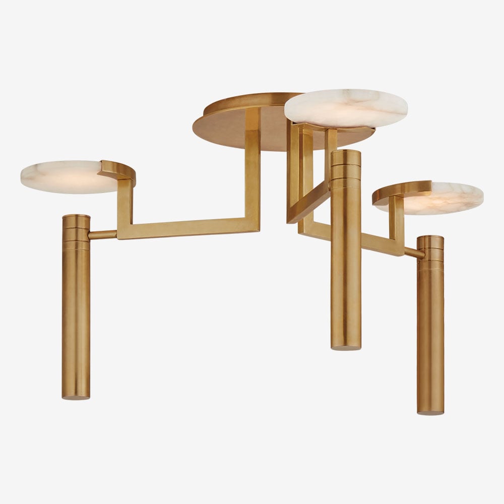 MELANGE LARGE FLOATING DISC SEMI-FLUSH CHANDELIER