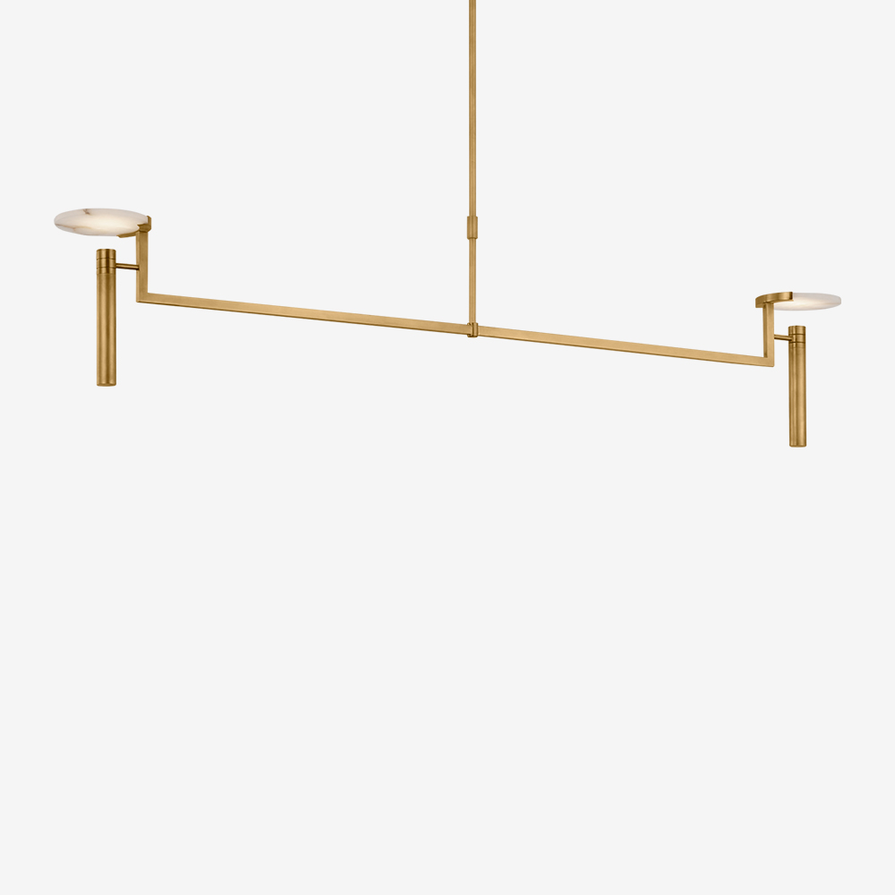 Melange Extra Large Floating Disc Linear Chandelier