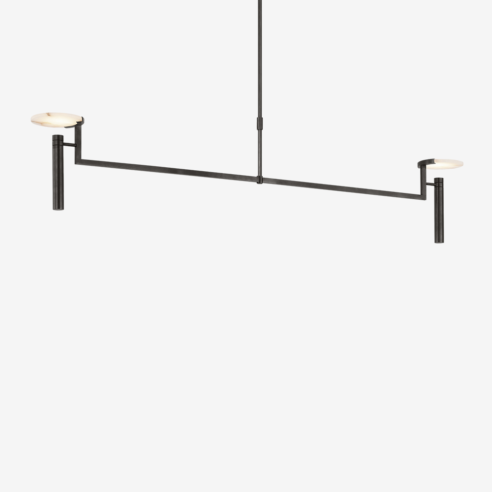 Melange Extra Large Floating Disc Linear Chandelier