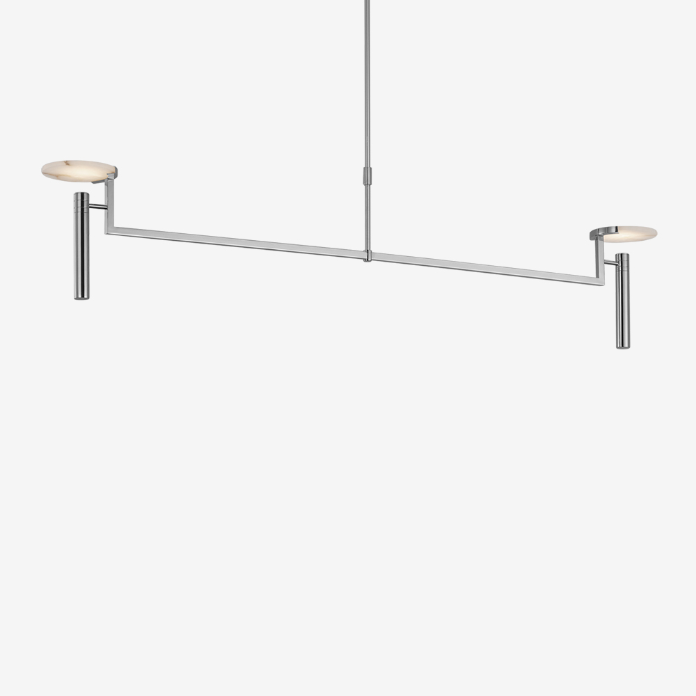 Melange Extra Large Floating Disc Linear Chandelier image number 2