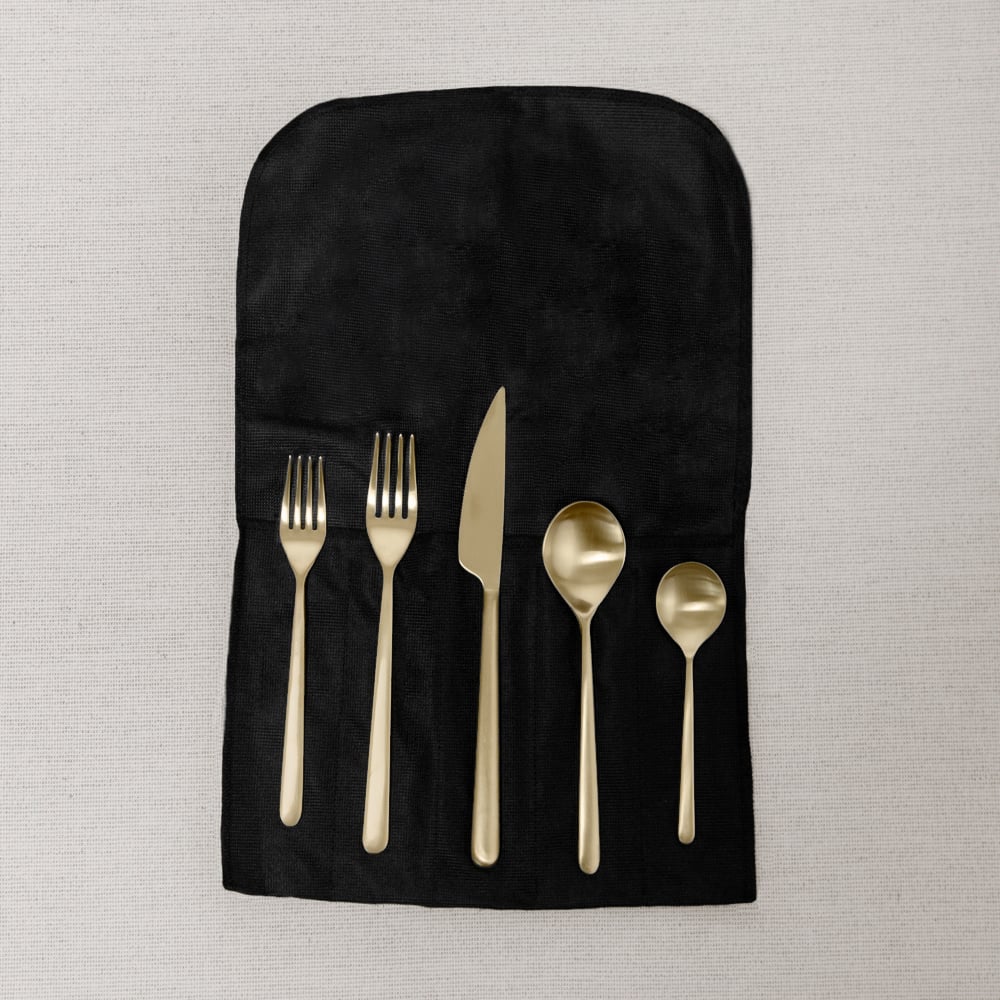 LINEA ICE ORO - FLATWARE - GOLD image number 3