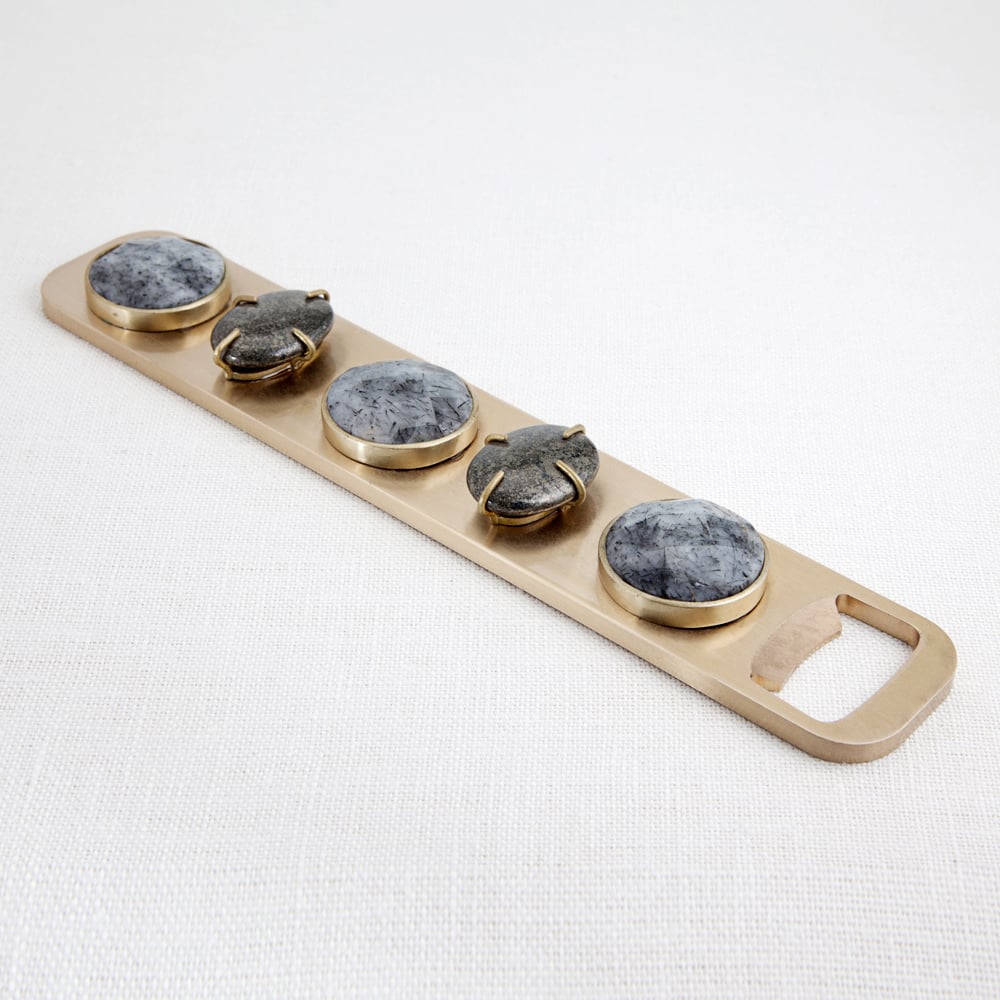 BEJEWELED BOTTLE OPENER - PYRITE image number 0