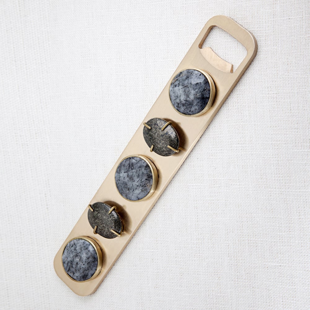 BEJEWELED BOTTLE OPENER - PYRITE image number 1