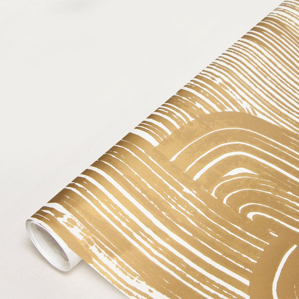 CRESCENT WALLPAPER - GOLD IVORY image number 1