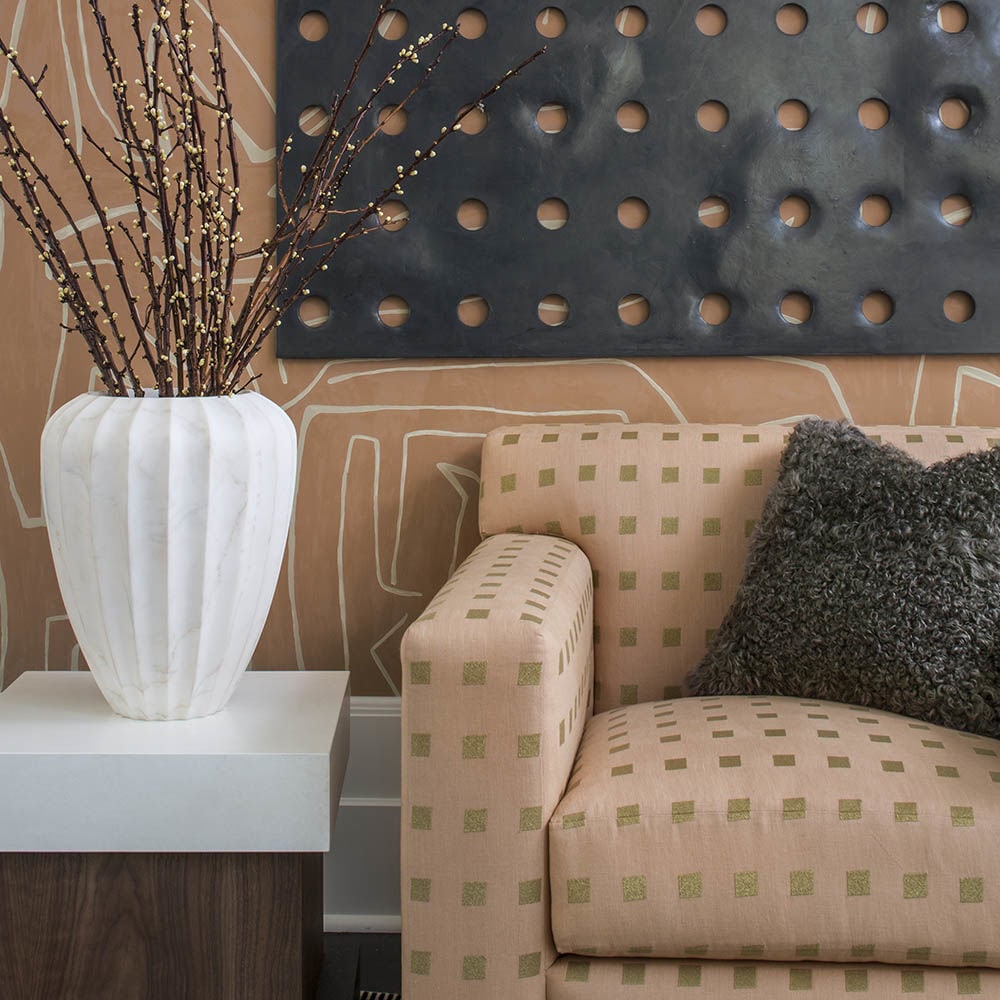 CHALET EMBROIDERED FABRIC - IVORY BLACK image number 1