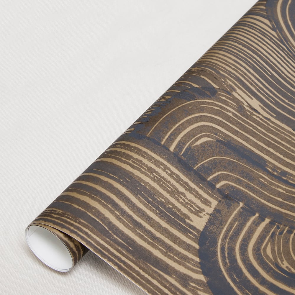 CRESCENT WALLPAPER - EBONY GOLD image number 1