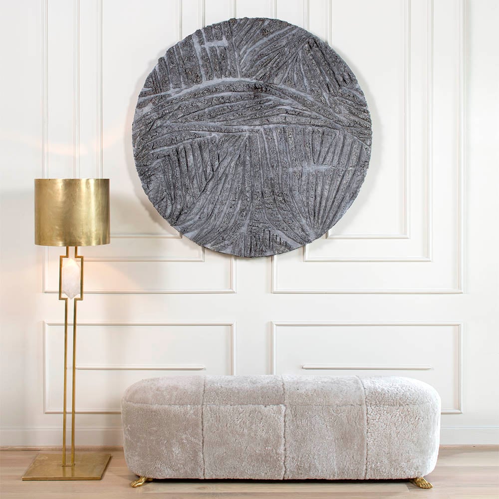 FOOT BENCH - BEIGE SHEARLING image number 4