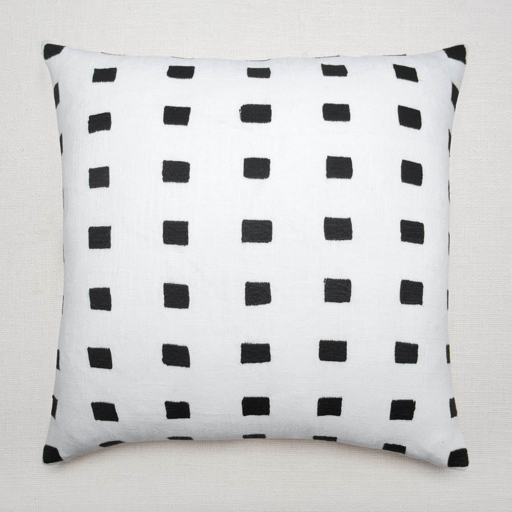 GRAPHIC SQUARES PILLOW - WHITE image number 0