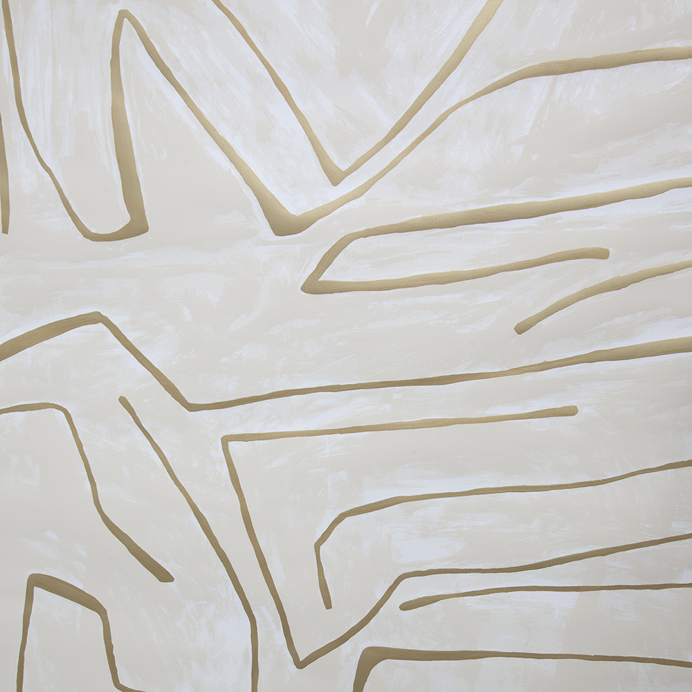 GRAFFITO WALLPAPER ROLL - IVORY GOLD image number 0