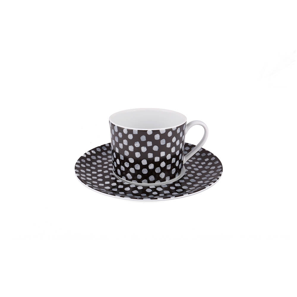 DOTS TEA CUP & SAUCER SET image number 1