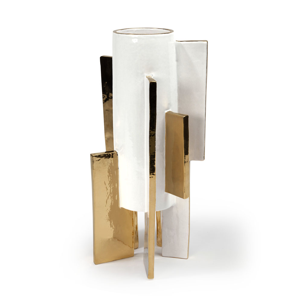 ABSTRACT CYLINDRICAL VASE image number 1