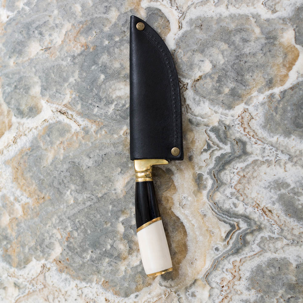 POGLIA KNIFE - SMALL BONE & HORN STRIPE image number 2