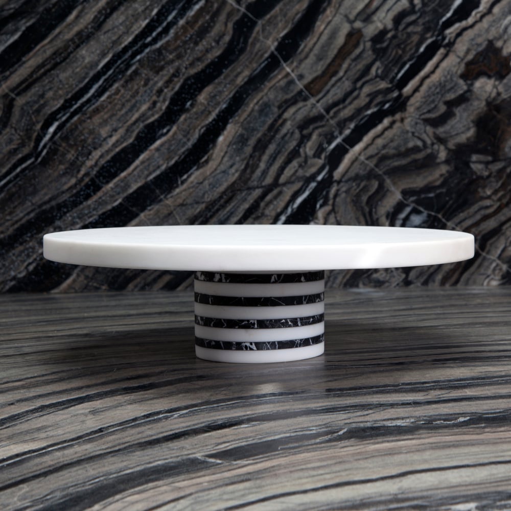 MELANGE ENTERTAINING PLATE - LARGE WHBLK image number 1