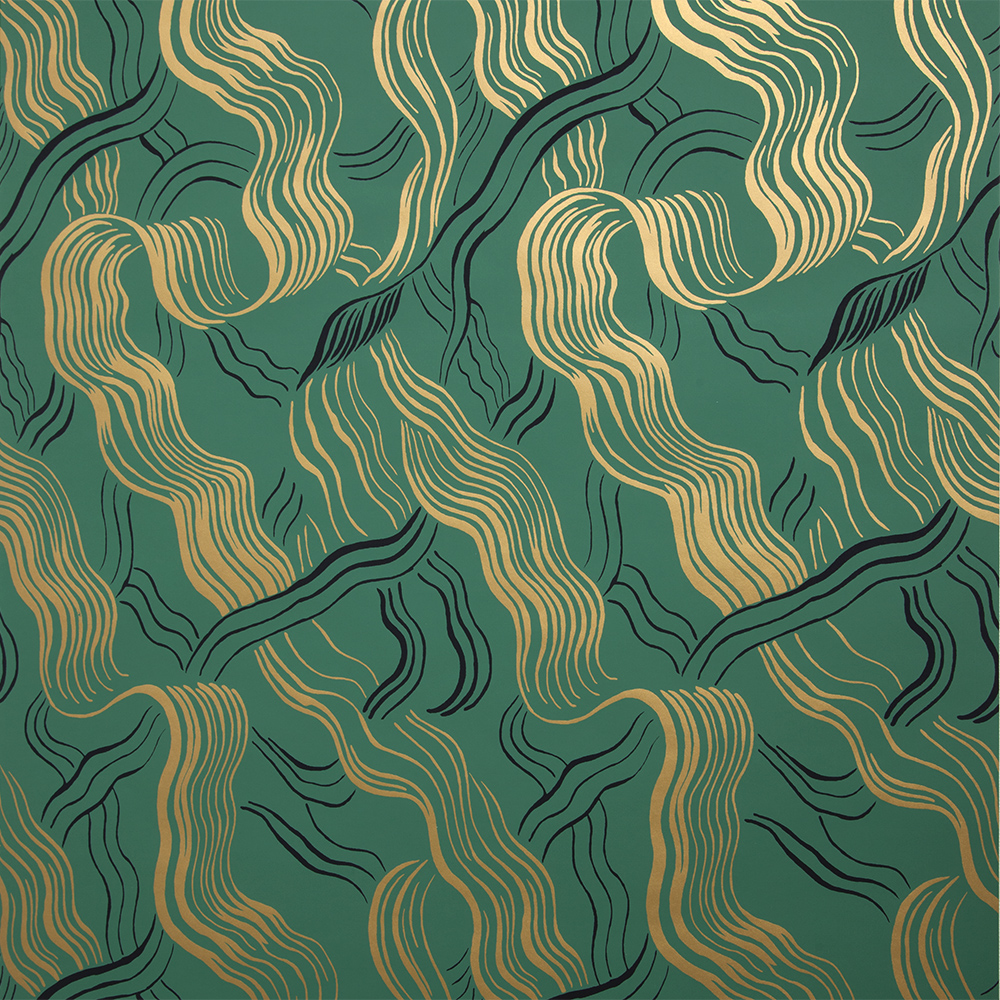 JUBILEE WALLPAPER - GREEN GOLD image number 1