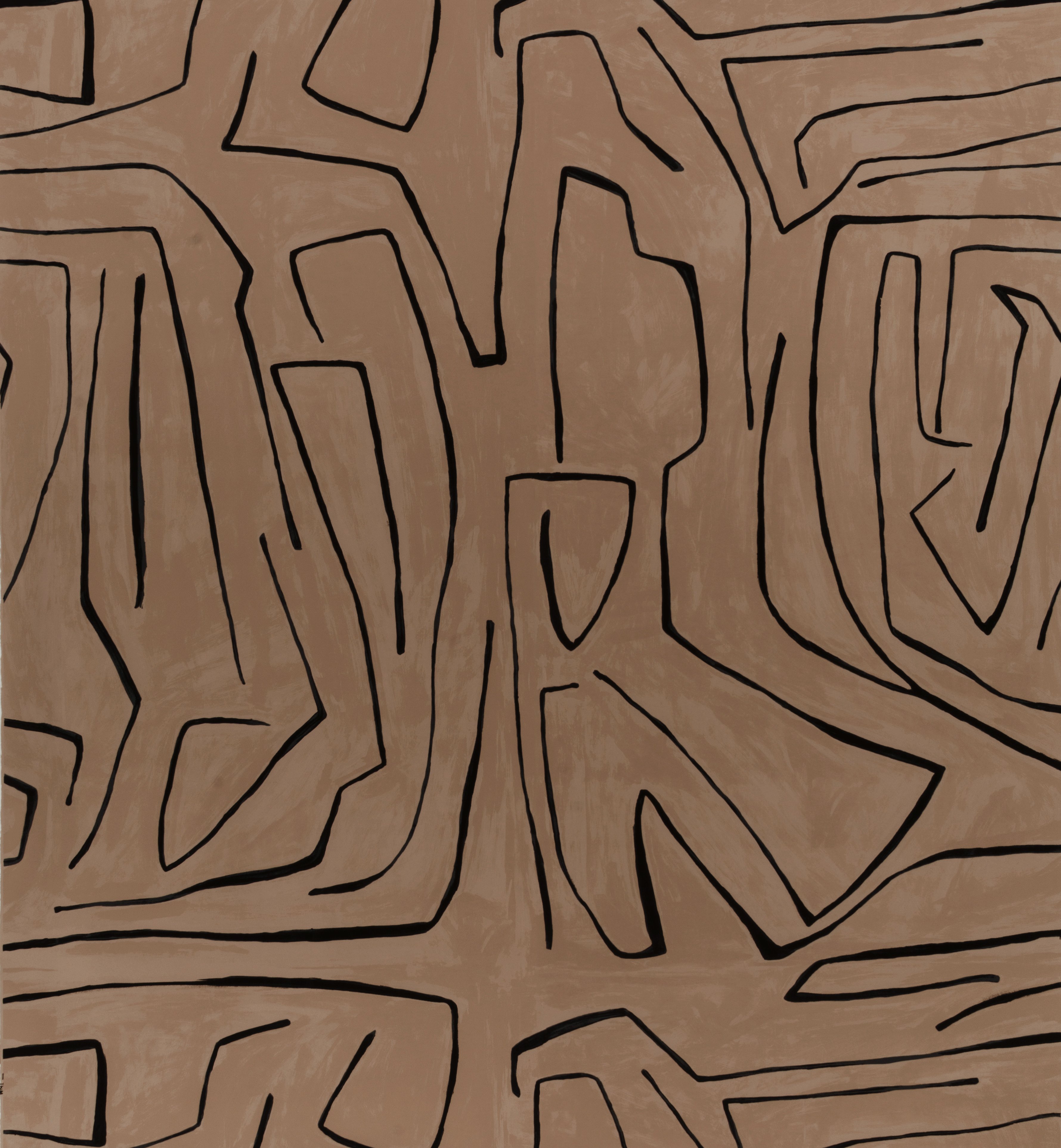 GRAFFITO WALLPAPER - SAND BLACK image number 0