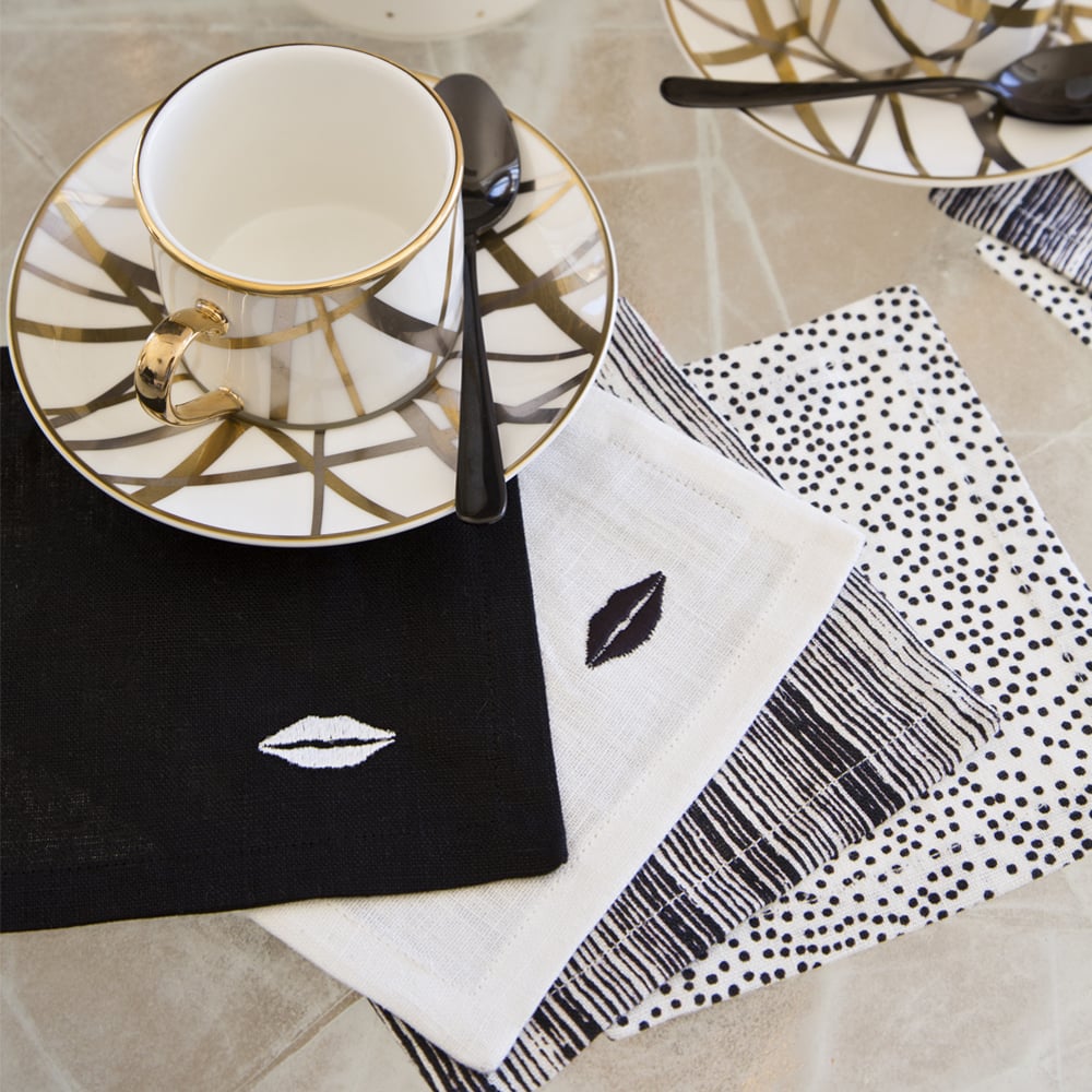 DOTS COCKTAIL NAPKINS - BLACK image number 2