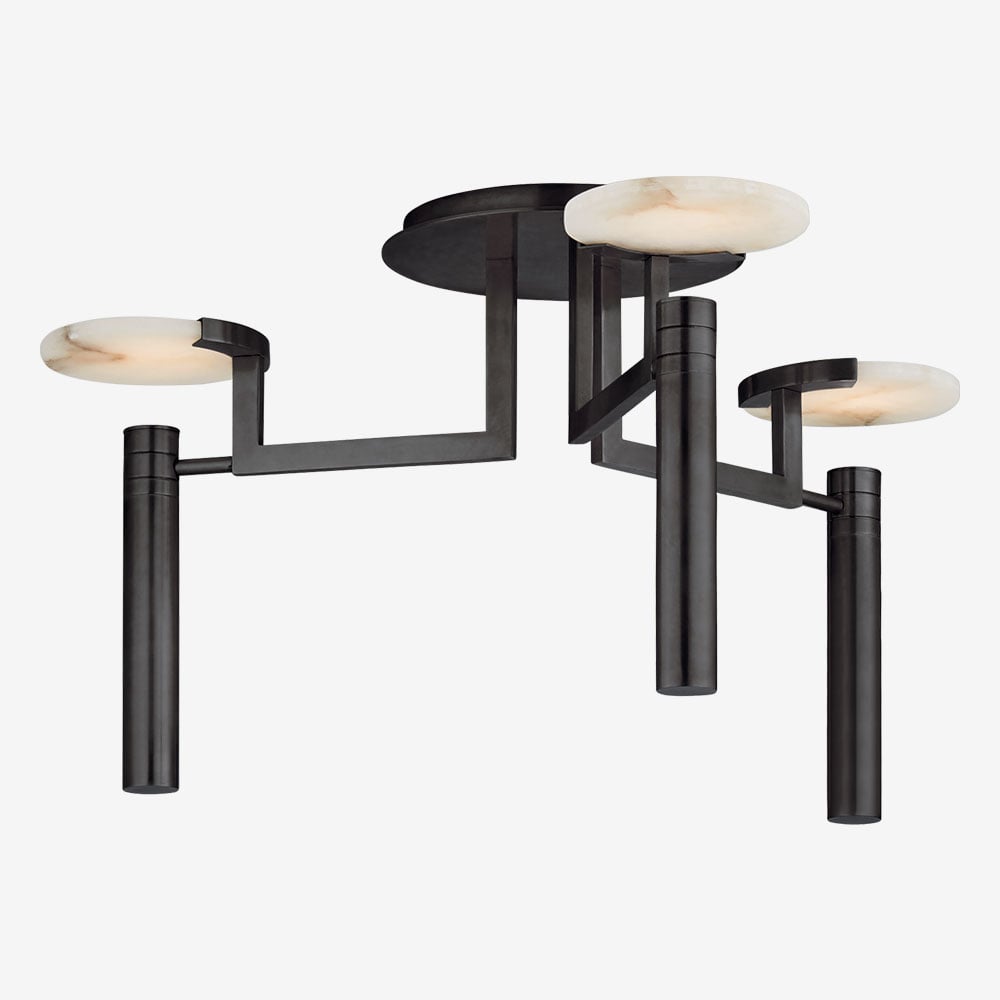 MELANGE LARGE FLOATING DISC SEMI-FLUSH CHANDELIER