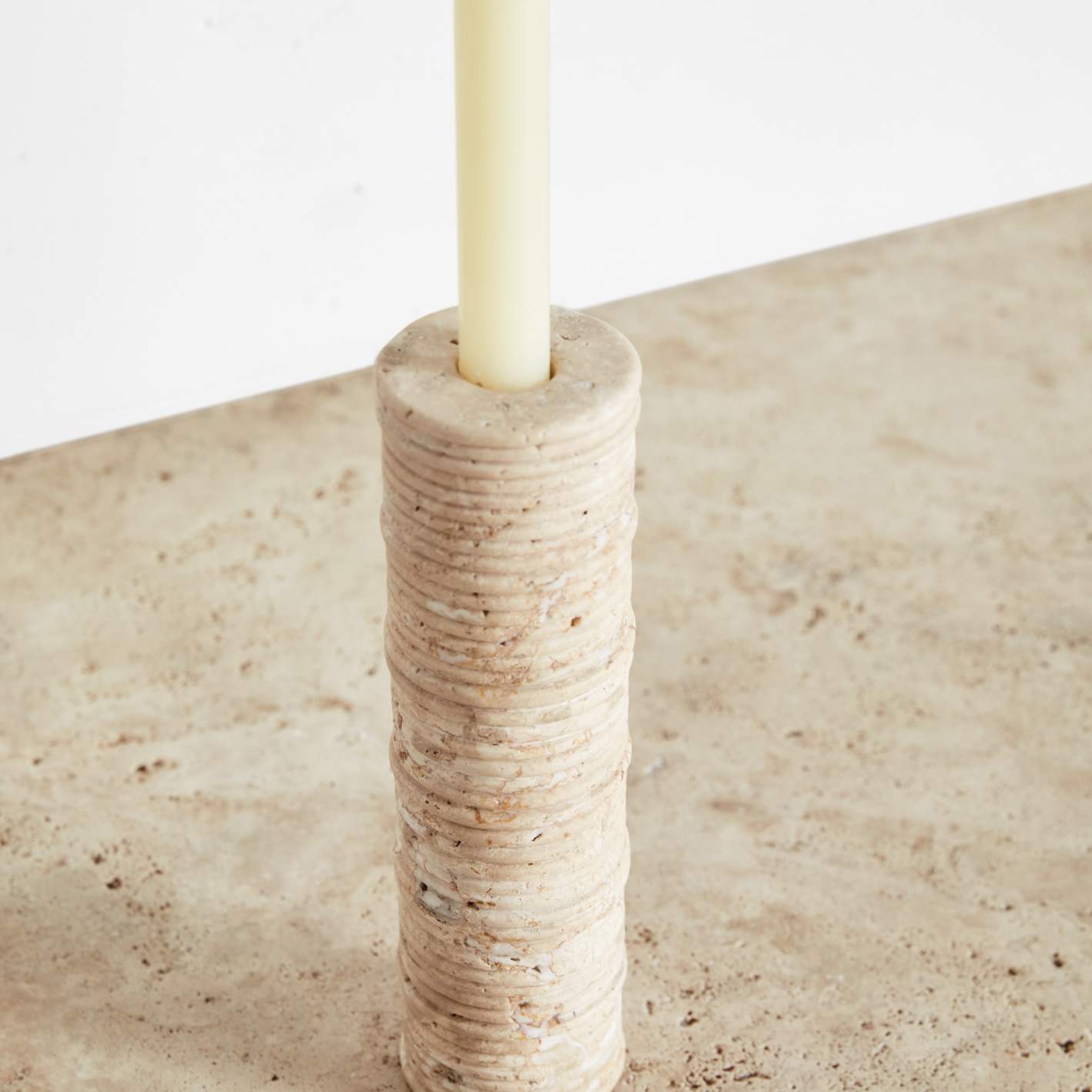 Ribbed Large Candle Holder image number 1