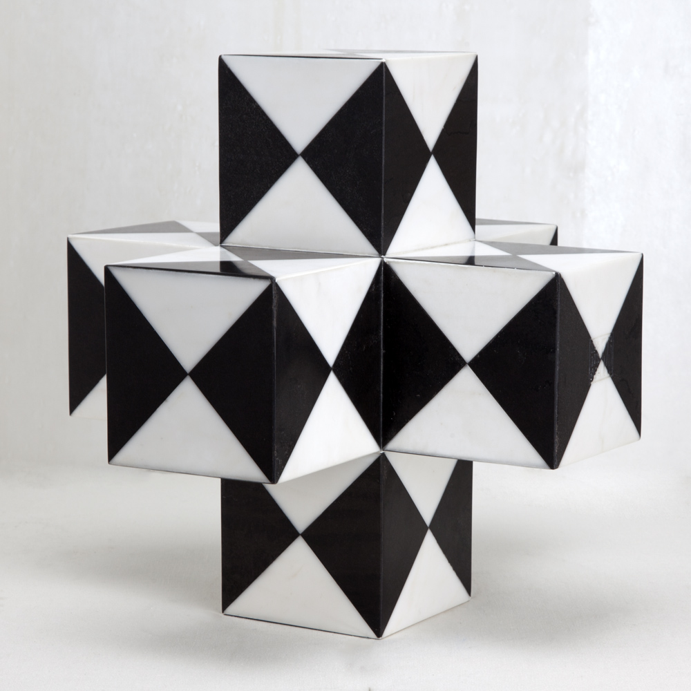 ART OF BLACK trapezoid ホワイト Marble Trapezoid by Kelly Wearstler