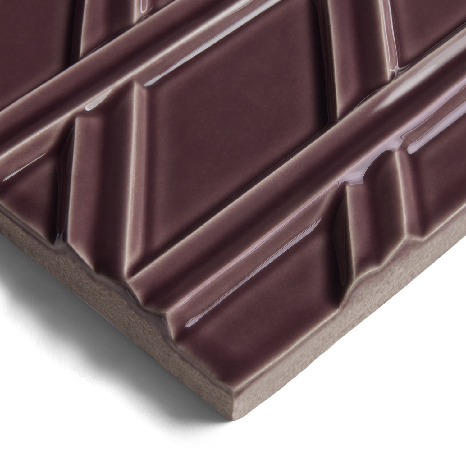 Earthenware 6" x 6" Diagonal Left Field Tile
