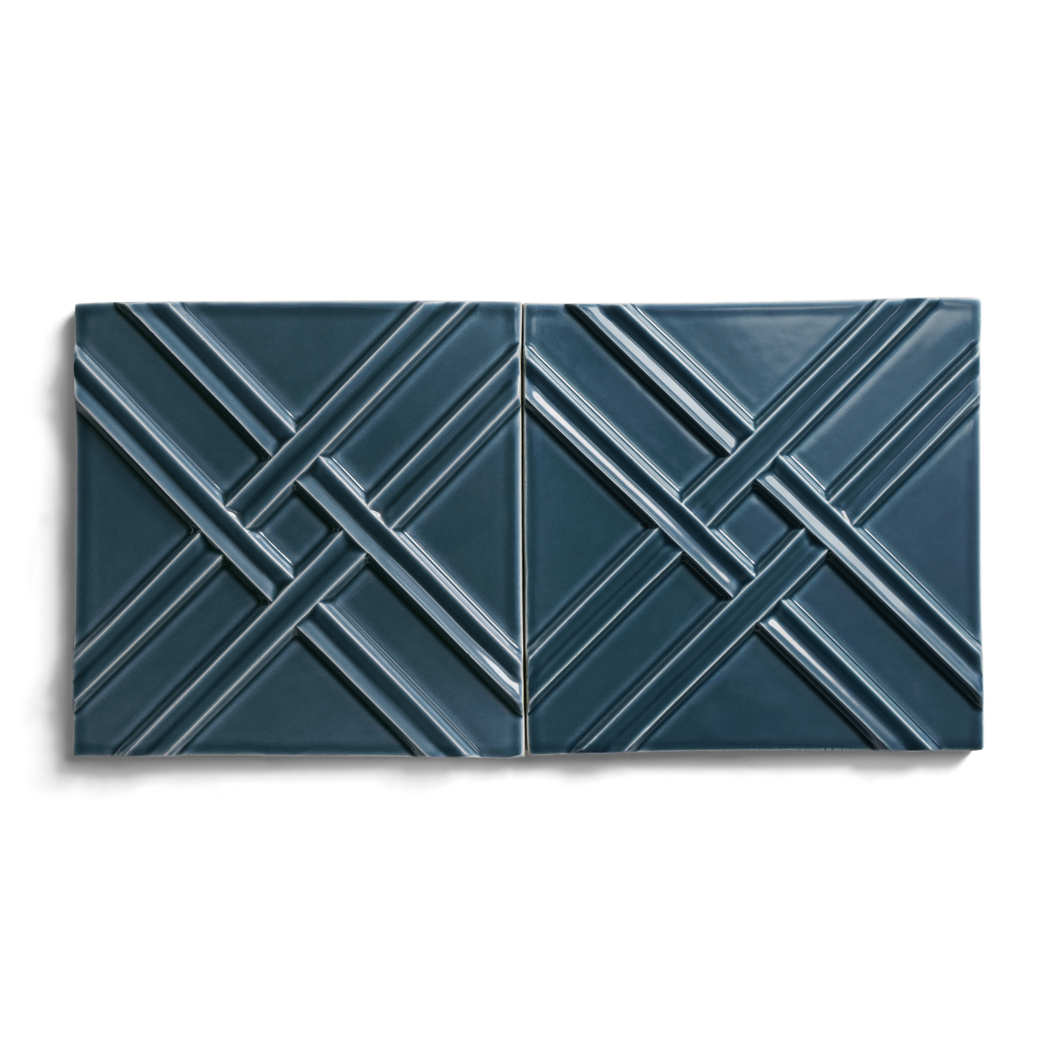 Earthenware 6" x 6" Weave Field Tile image number 2