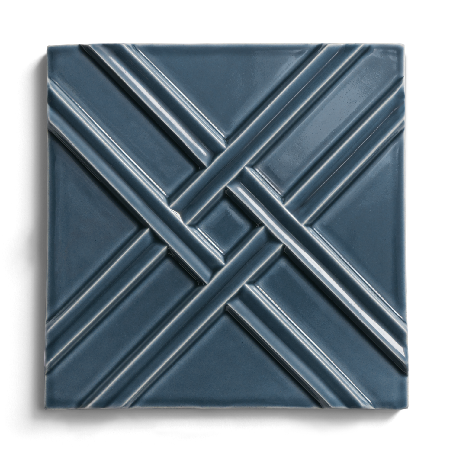 Earthenware 6" x 6" Weave Field Tile