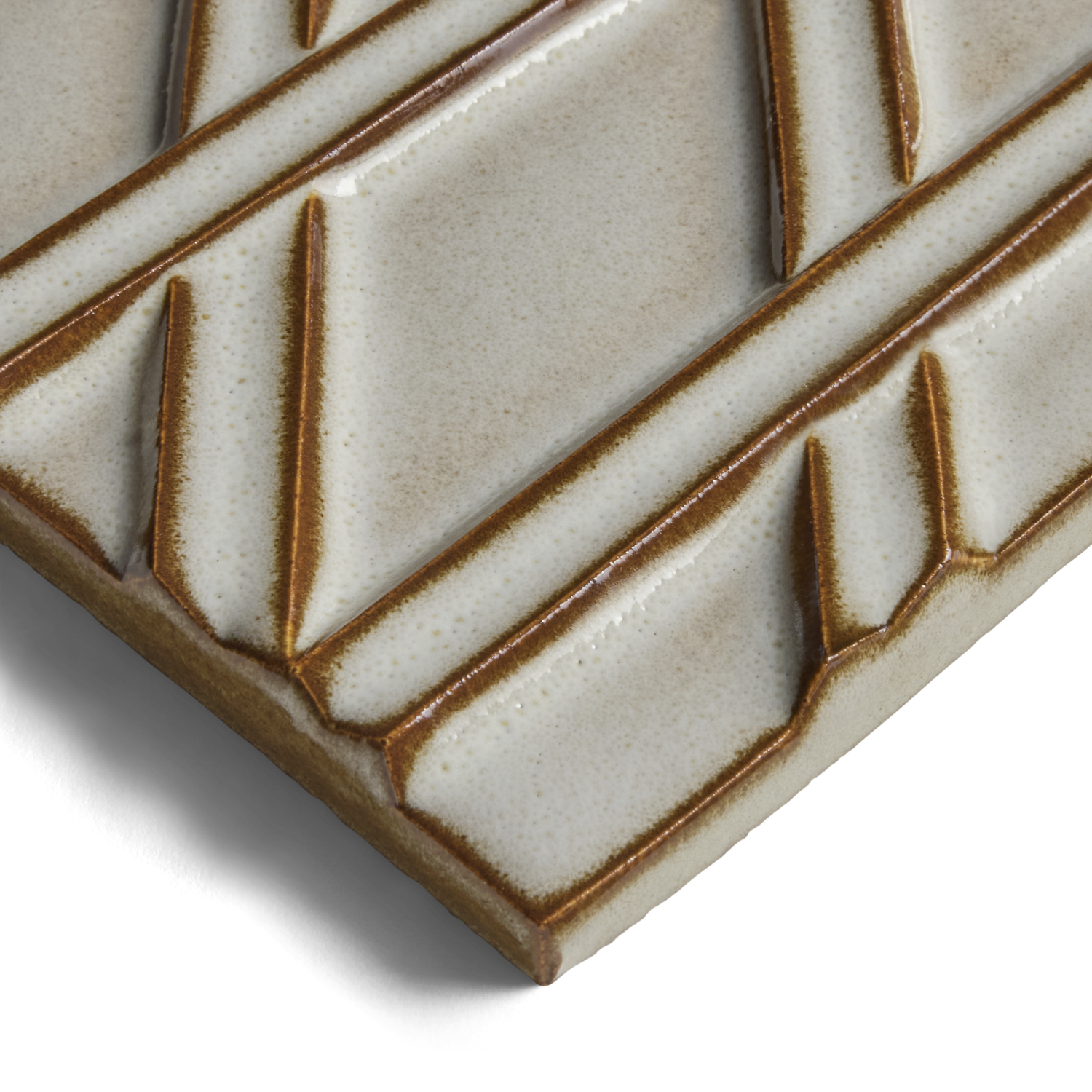 Stoneware 6" x 6" Diagonal Left Field Tile image number 2