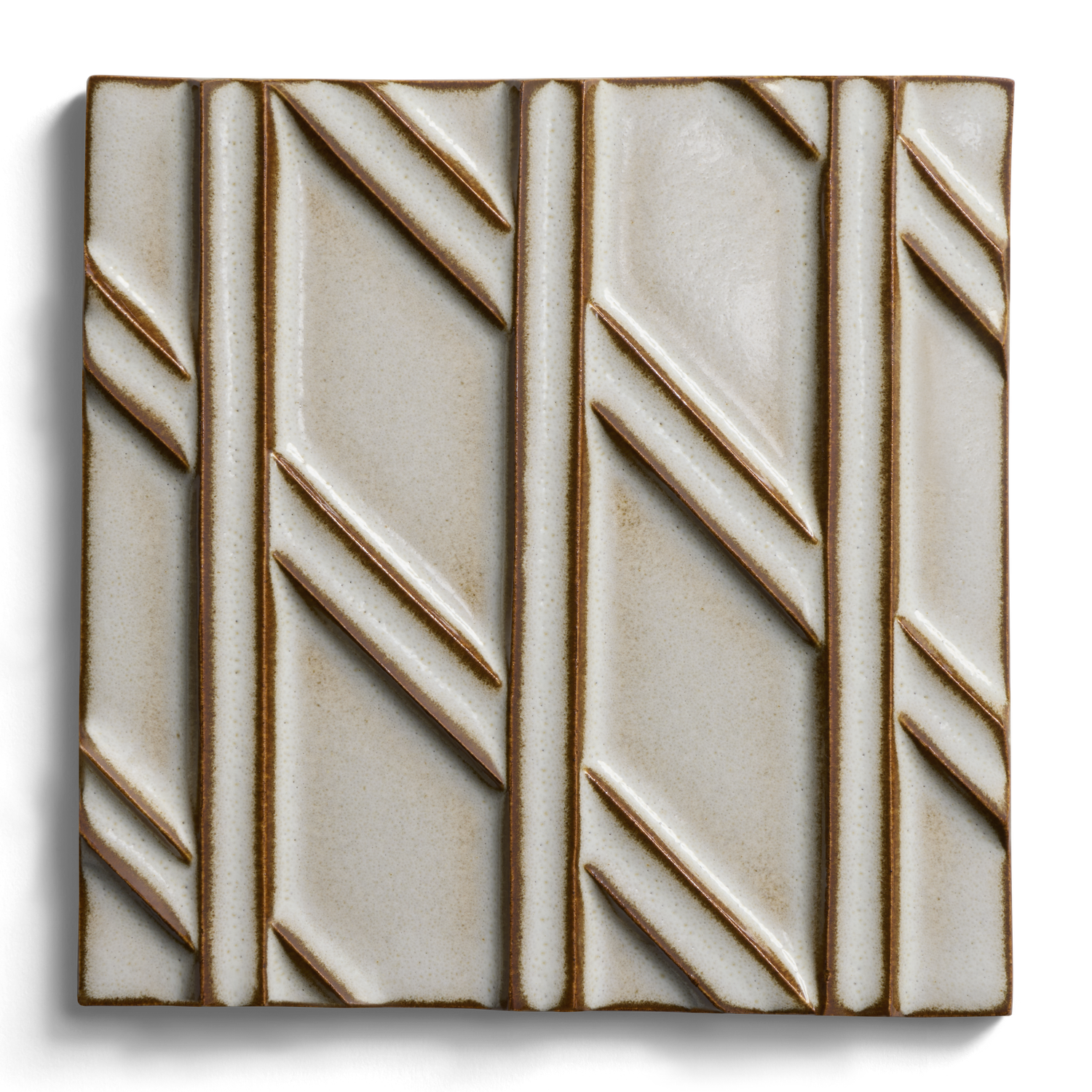 Stoneware 6" x 6" Diagonal Left Field Tile