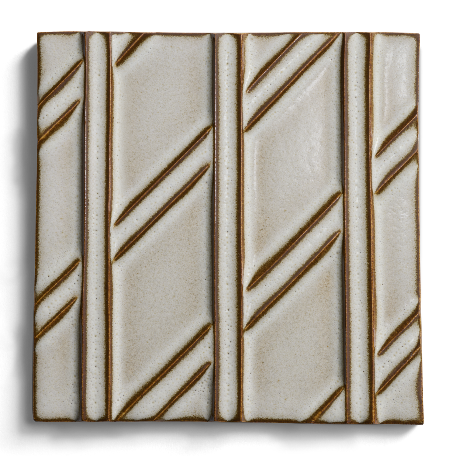 Stoneware 6" x 6" Diagonal Right Field Tile