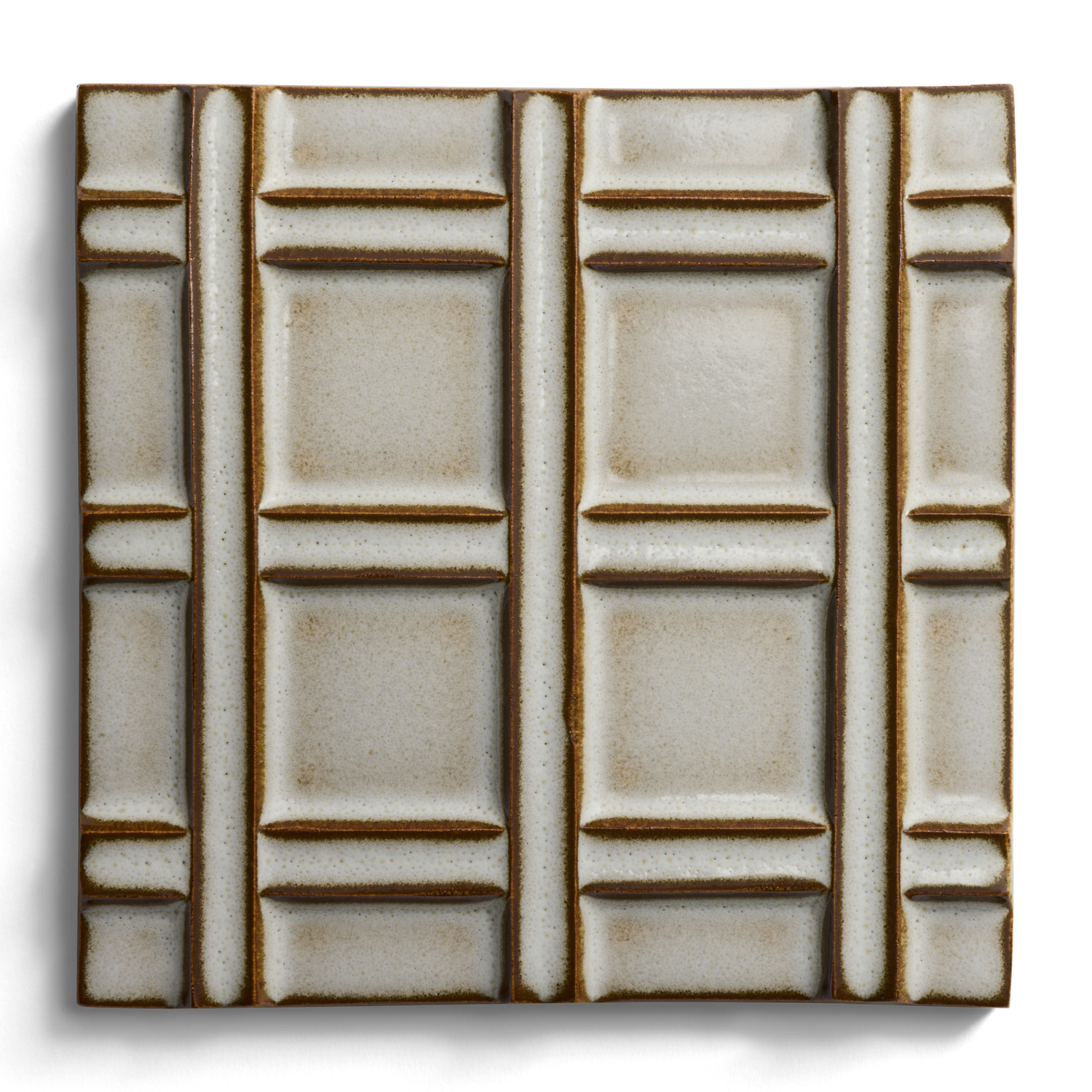Stoneware 6" x 6" Grid Field Tile