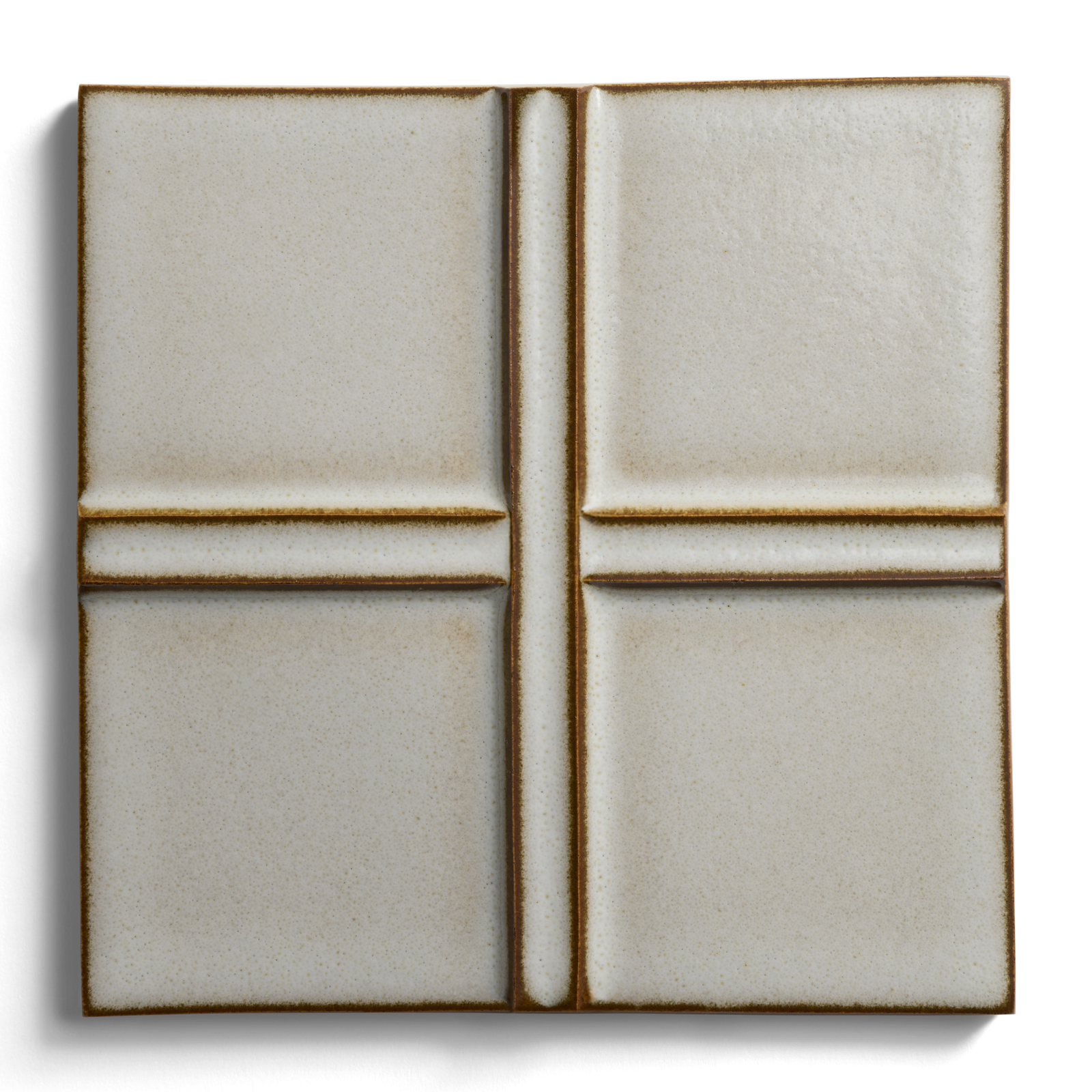 Stoneware 6" x 6" Cross Field Tile