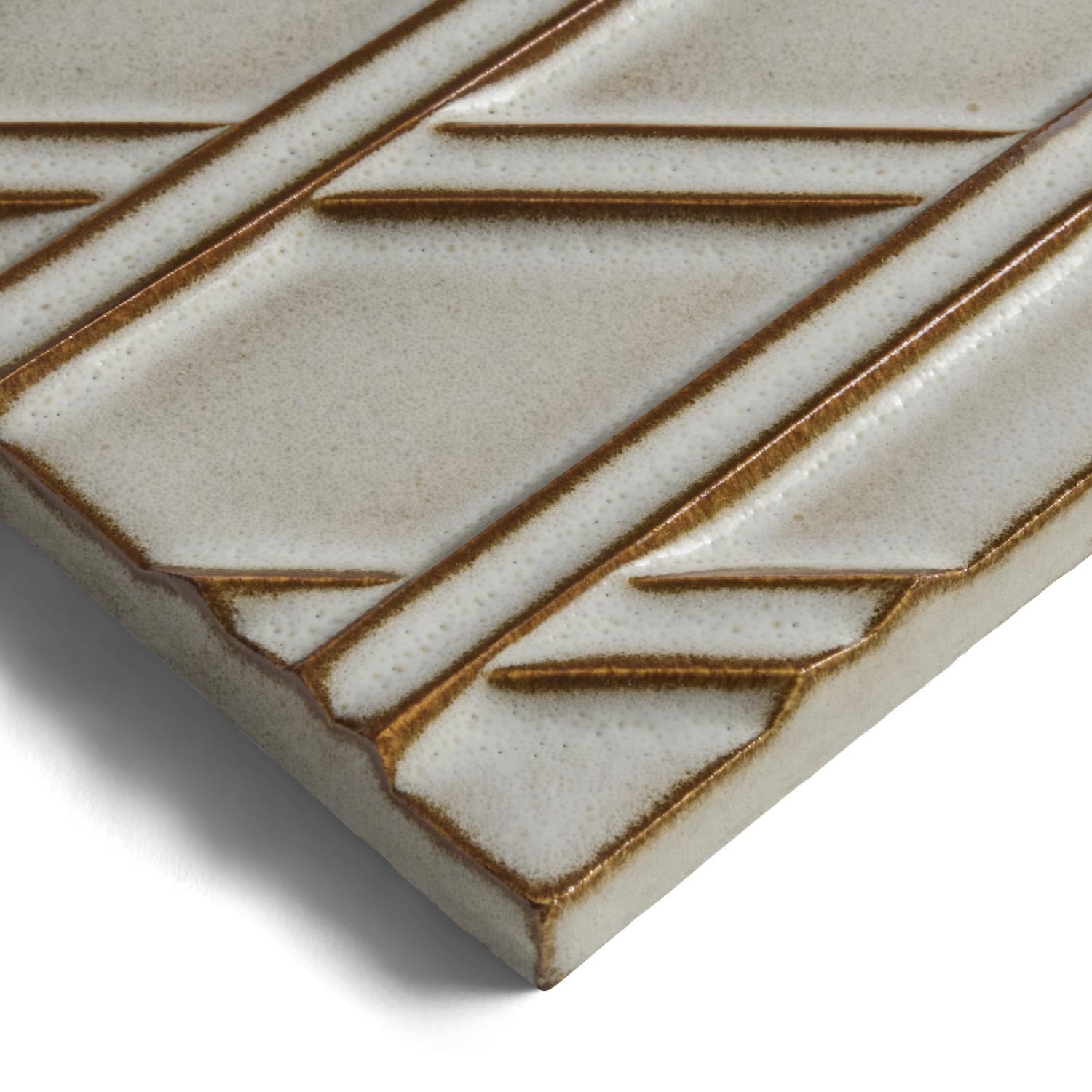 Stoneware 6" x 6" Diagonal Right Field Tile