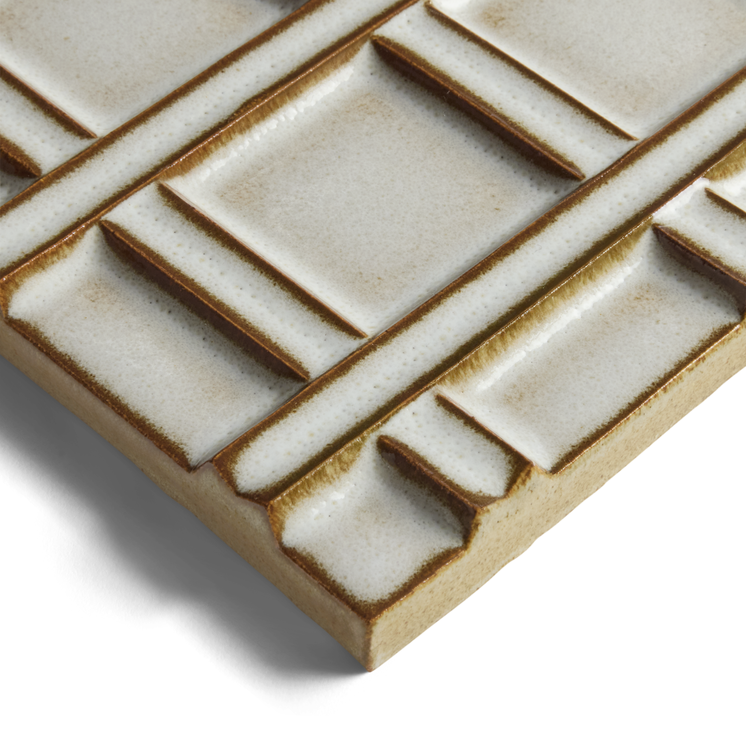 Stoneware 6" x 6" Grid Field Tile image number 2