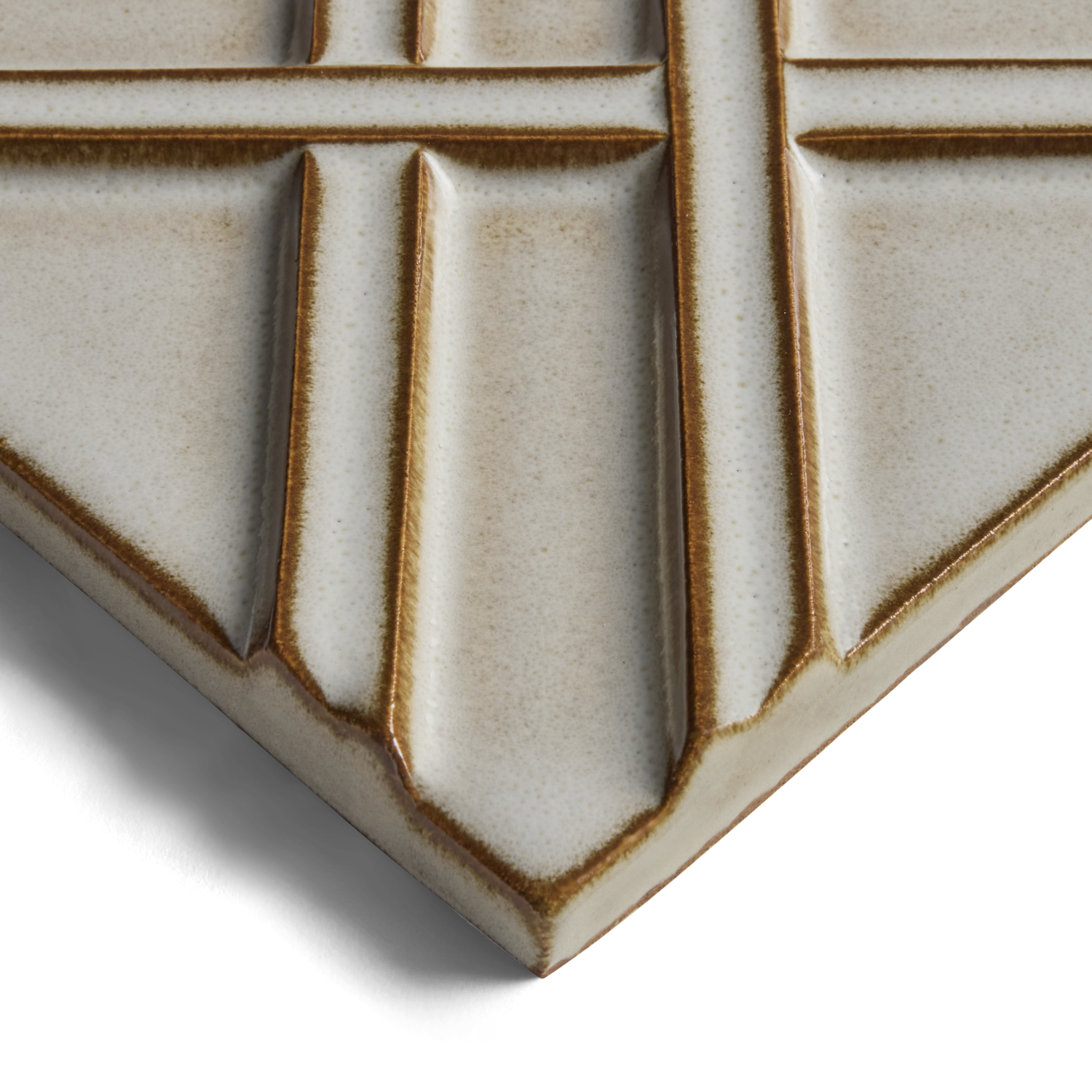 Stoneware 6" x 6" Weave Field Tile