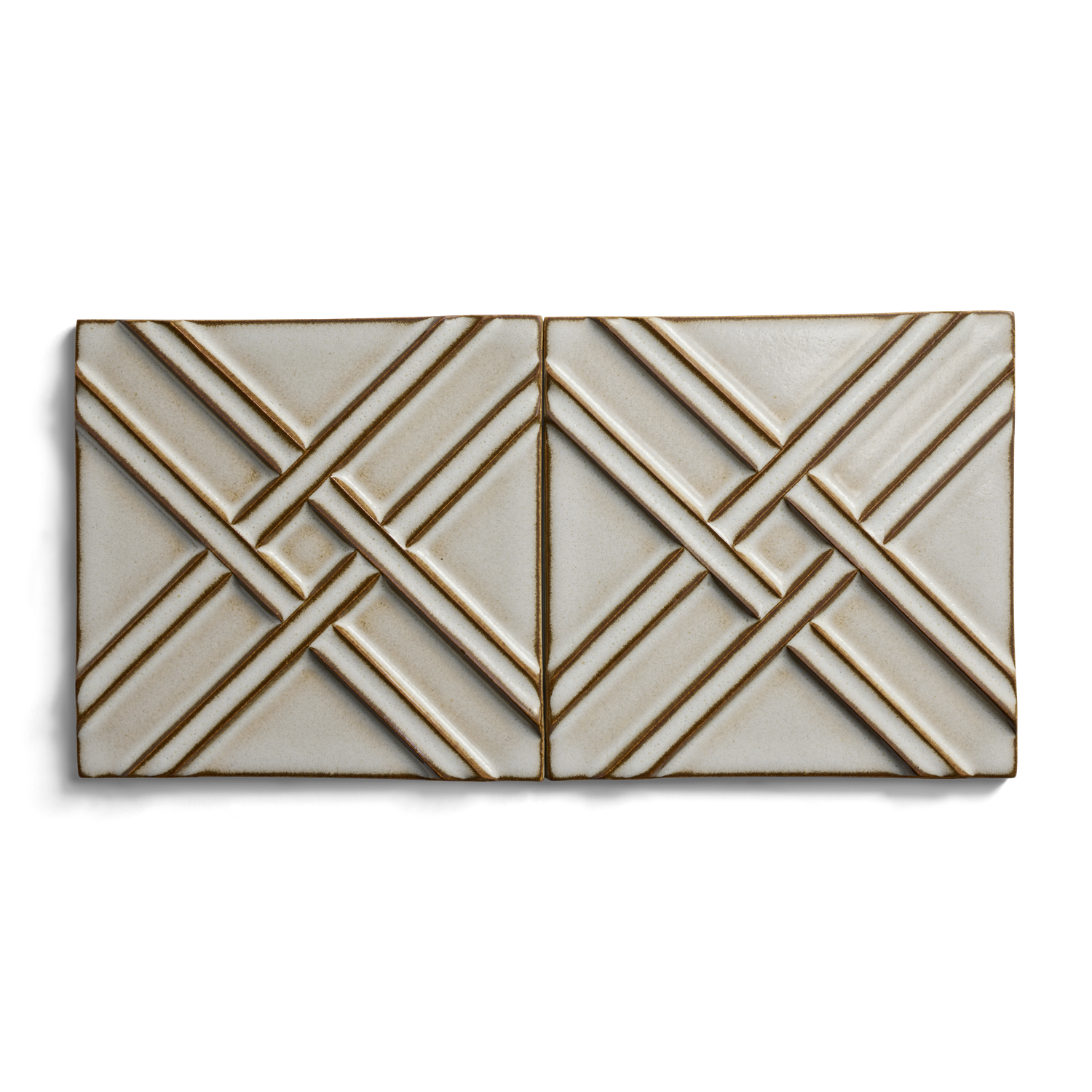 Stoneware 6" x 6" Weave Field Tile image number 2