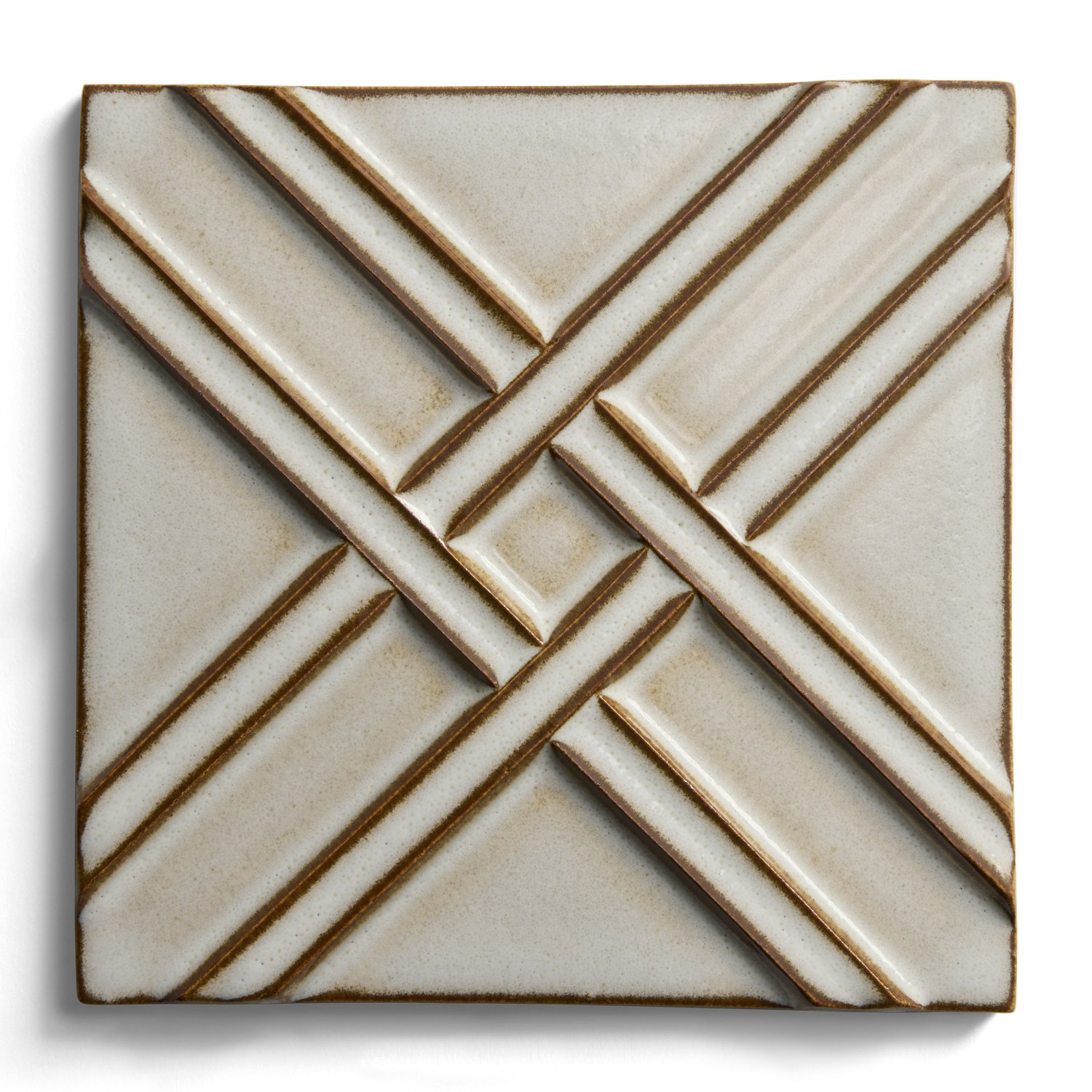 Stoneware 6" x 6" Weave Field Tile