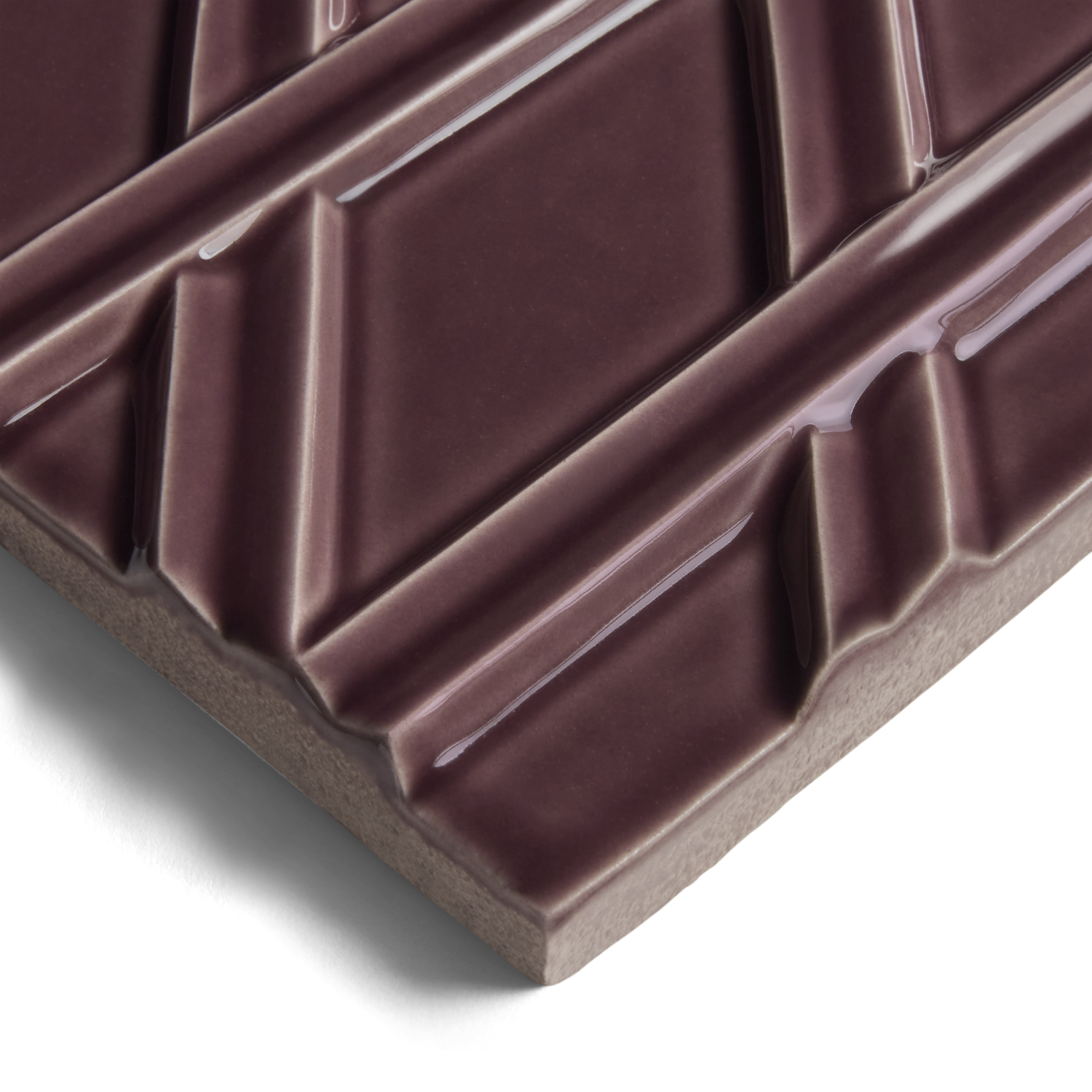 Earthenware 6" x 6" Diagonal Left Field Tile